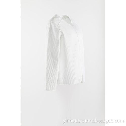 quilted white thin light coat
